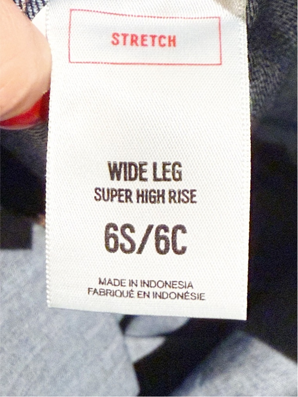 Express Wide Leg Super High Rise Stretch Jeans | Medium Wash | Size 6S (Short) - Picture 4 of 5